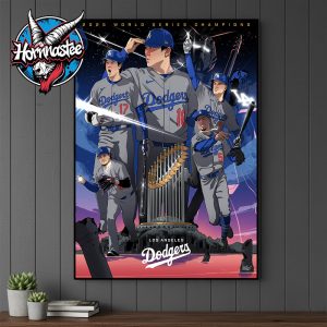 Los Angeles Dodgers 2025 World Series Champions House Of Champion Anime Art Poster Canvas Decor