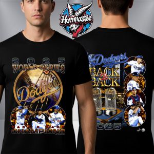 Los Angeles Dodgers Back 2 Back The Champions World Series 2025 Unisex T Shirt Two Sided