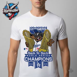 Los Angeles Dodgers Winner World Series Champions 2025 Back To Back Mascot Trophy Cup Unisex T Shirt