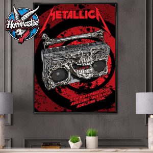 Metallica M72 Adelaide Exclusive Poster At Adelaide Oval On November 5 2025 Australia Poster Canvas Decor