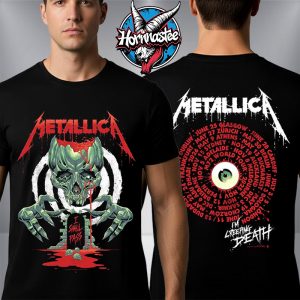 Metallica M72 World Tour 2025 I’m Creeping Death Art By Luke Preece Schedule Dates Back Unisex T Shirt Two Sided