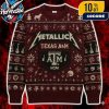 Metallica x Ohio State Buckeyes Red Gray Knitted Crew Neck Fair Isle Metallica x NCAA Ugly Christmas Sweater Metallica x Ohio State Buckeyes Red Gray Knitted Crew Neck Fair Isle Metallica x NCAA Ugly Christmas Sweater