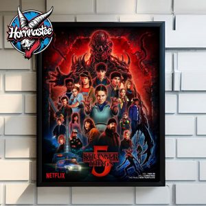 Stranger Things 5 Netflix Series Official Poster For Halloween Poster Canvas