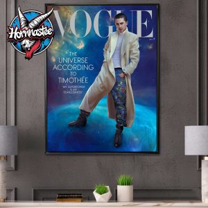 Timothee Chalamet Graces The Cover Of US Vogue Poster Canvas Decor