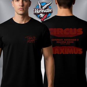 Travis Scott Circus Maximus Tokyo Japan Exclusive Tee On November 8 2025 At Belluna Dome Unisex T Shirt Two Sided
